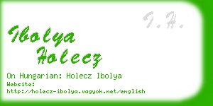 ibolya holecz business card